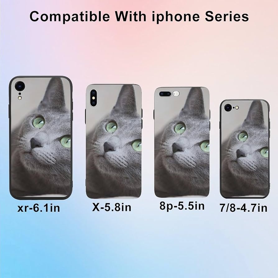 Amazon.co.jp: iPhone 15 ケース ロシアンブルー 猫 猫柄 灰色